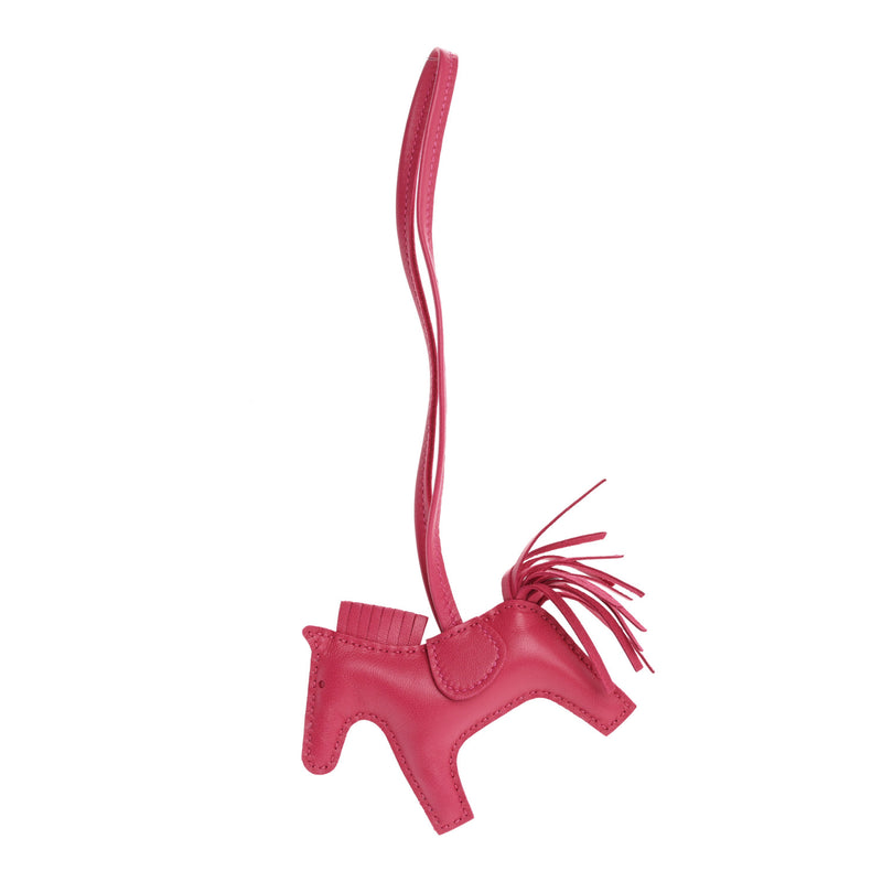 Hermes Milo Lambskin Grigri Rodeo Horse Bag Charm PM Rose Mexico - Wholesale accessories from Luxe Collective Fashion, United Kingdom