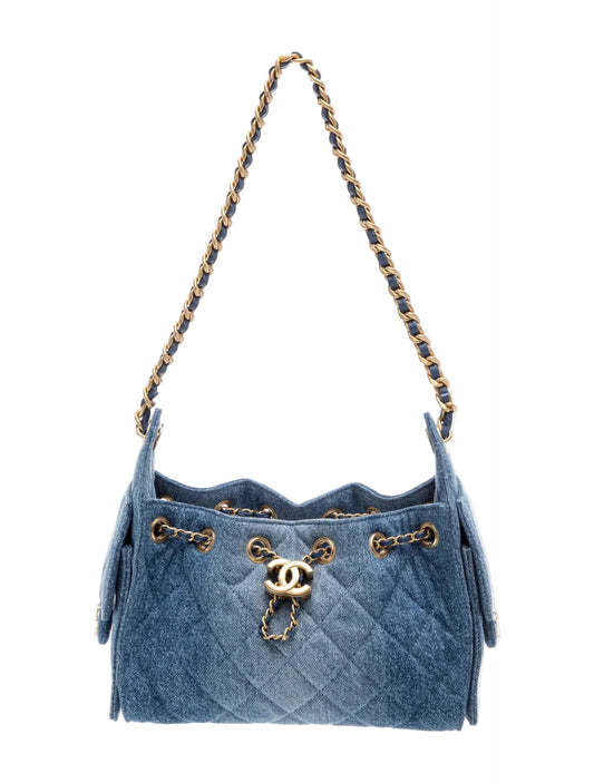 Authentic CHANEL Mini Denim 25 Hobo Shoulder Bag - Wholesale accessories from Luxica, United States