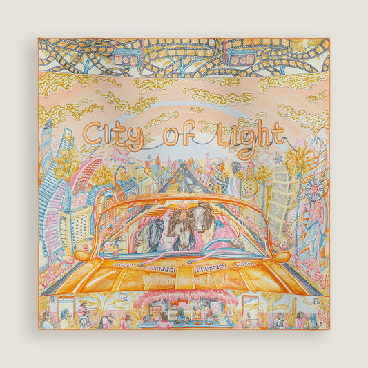 Hermes Silk 90 Scarf City Of Lights New in Box - Wholesale accessories from Luxica, United States