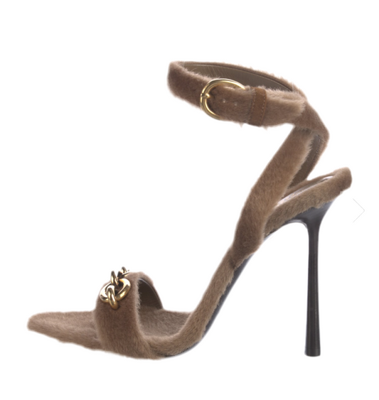 Saint Laurent Paris Fur High Heels 38 - Wholesale accessories from Luxica, United States