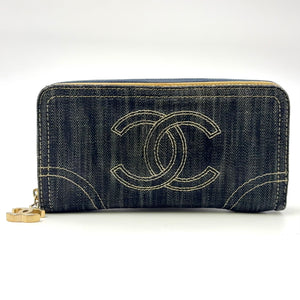 CHANEL coco mark Denim long wallet - Wholesale designer from LUXLUX, Japan