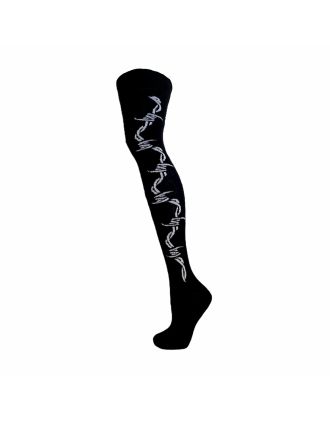 Wire On Black OverThe Knee Socks - Wholesale accessories from Macahel, United Kingdom