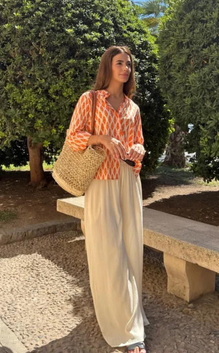 Camisa Ines Teja - Wholesale boho from Makiara, Spain