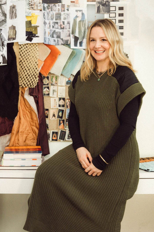 Convertible Rib Crew Dress - Olive Green - Wholesale designer from Marfa Stance, United Kingdom