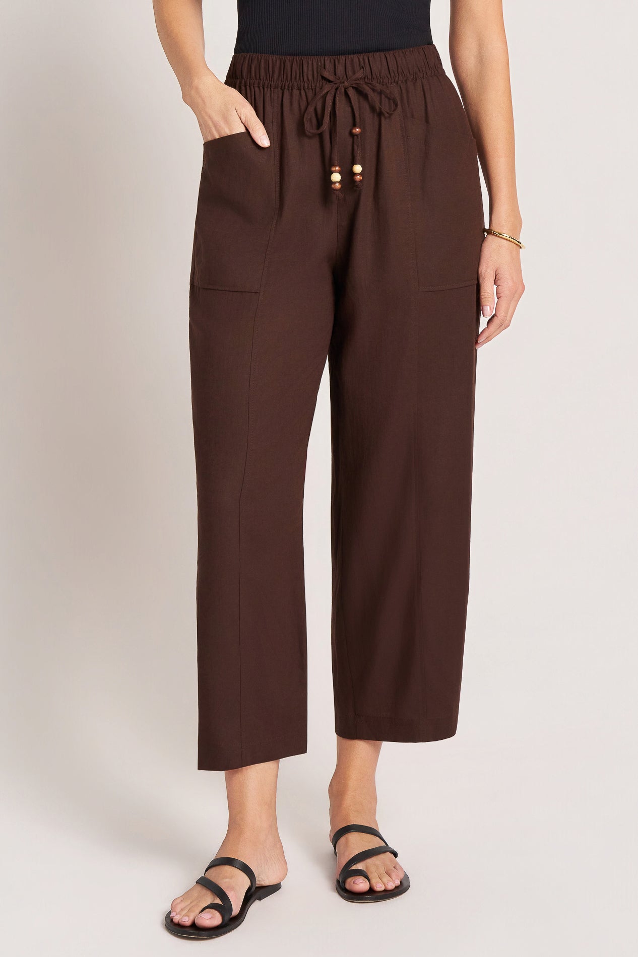 RUMI RELAXED PANT - CHOCOLATE - Wholesale boho from mattym, 