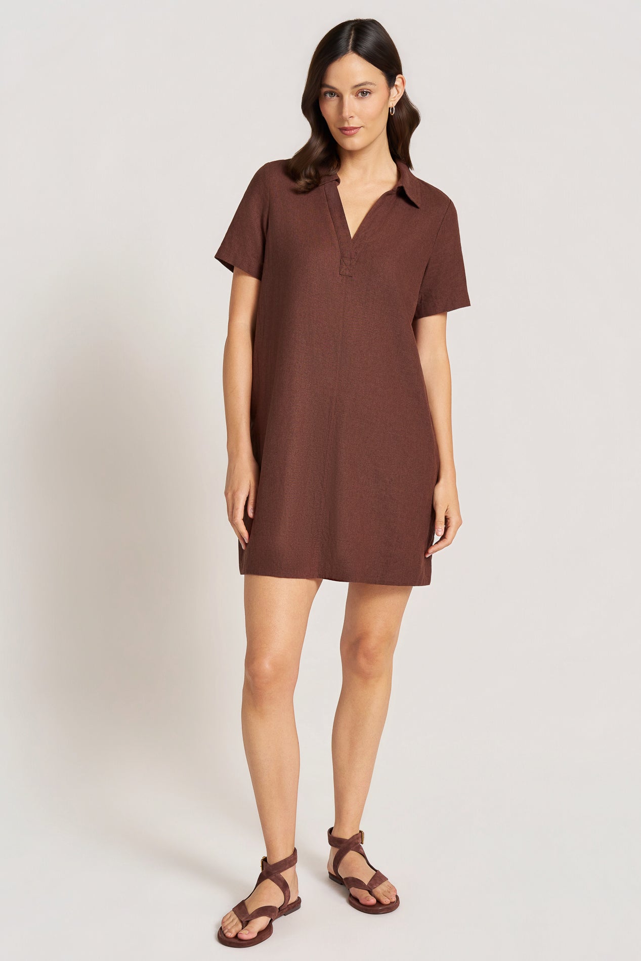SABLE POPOVER DRESS - CHOCOLATE - Wholesale boho from mattym, 
