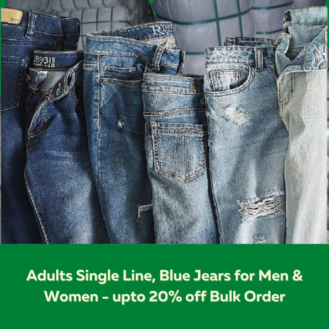 Adults Single Line Wears Blue Jeans - Wholesale accessories from Mekamart Wholesale, Papua New Guinea