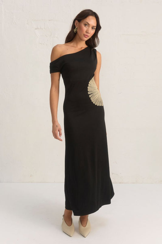 YARAH DRESS - BLACK - Wholesale casual from MØN RENN, Australia