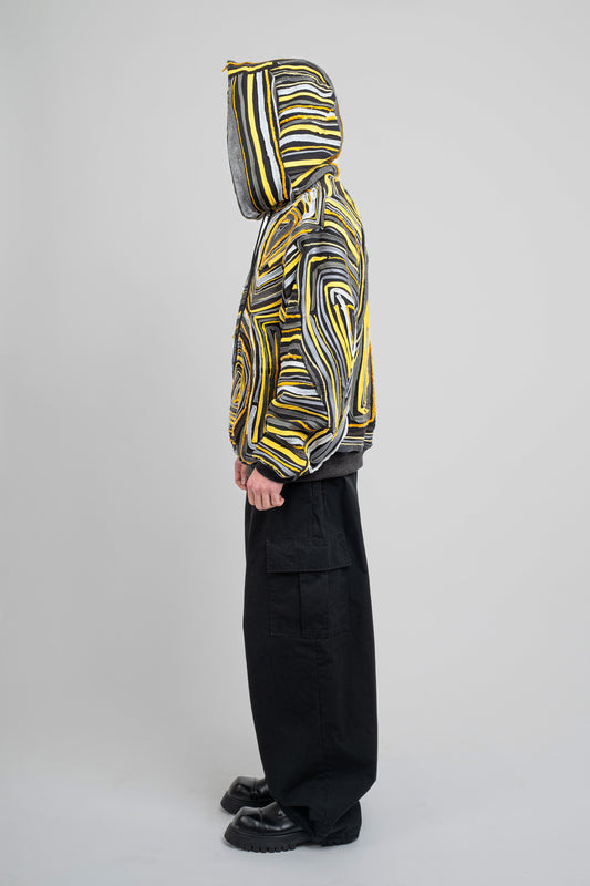 Collage Hoodie in Yellow - Wholesale denim from Murmaid, 