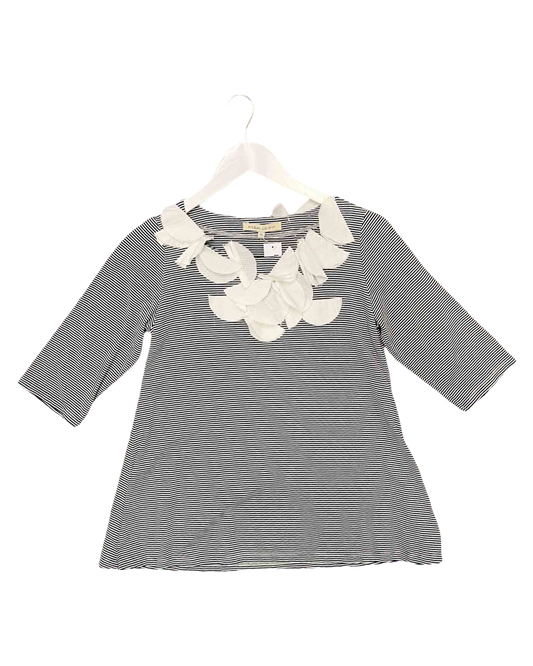 Size 10 | Megan Salmon Black and White Striped Top NWT - Wholesale casual from Mutual Muse, Australia