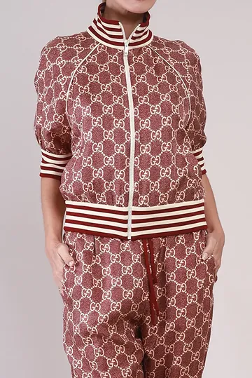 Jaqueta Gucci Seda Monograma Bordô - Wholesale designer from New4another, Brazil
