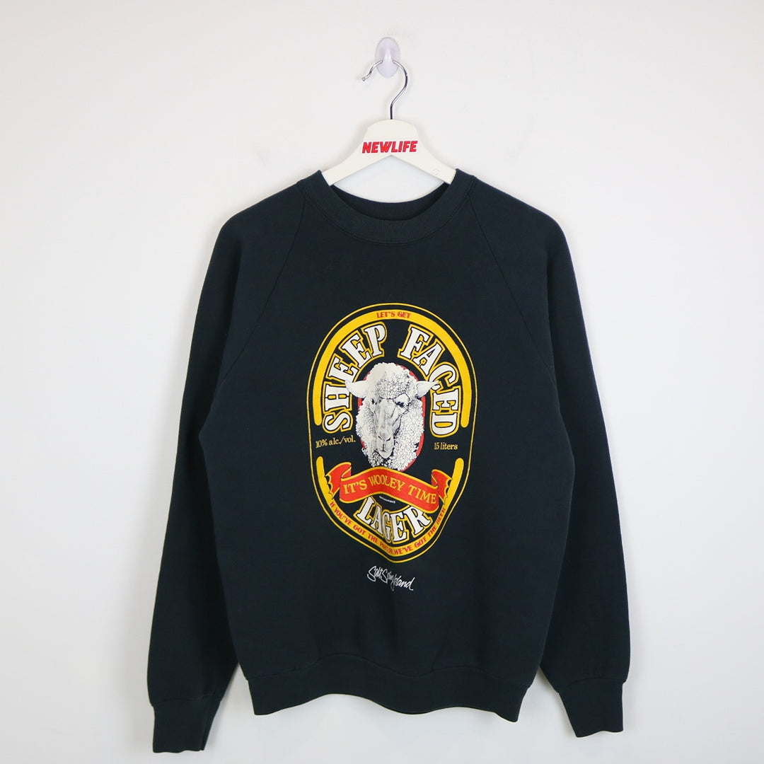 Vintage 80's Sheep Faced Lager Beer Crewneck - S - Wholesale casual from NEWLIFE Clothing, Canada