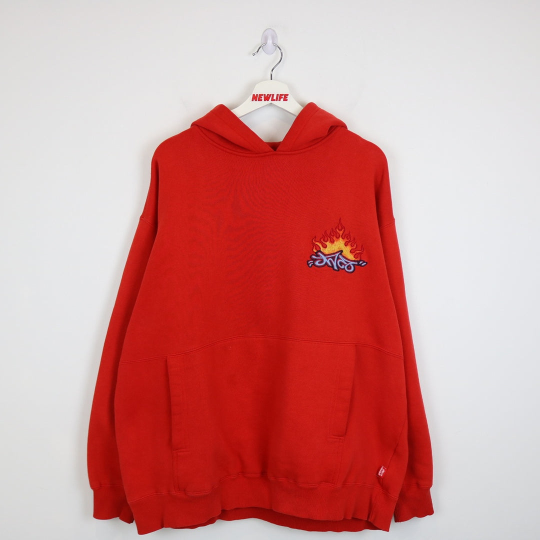 Vintage 90's JNCO Flaming 8 Ball Hoodie - XL - Wholesale casual from NEWLIFE Clothing, Canada