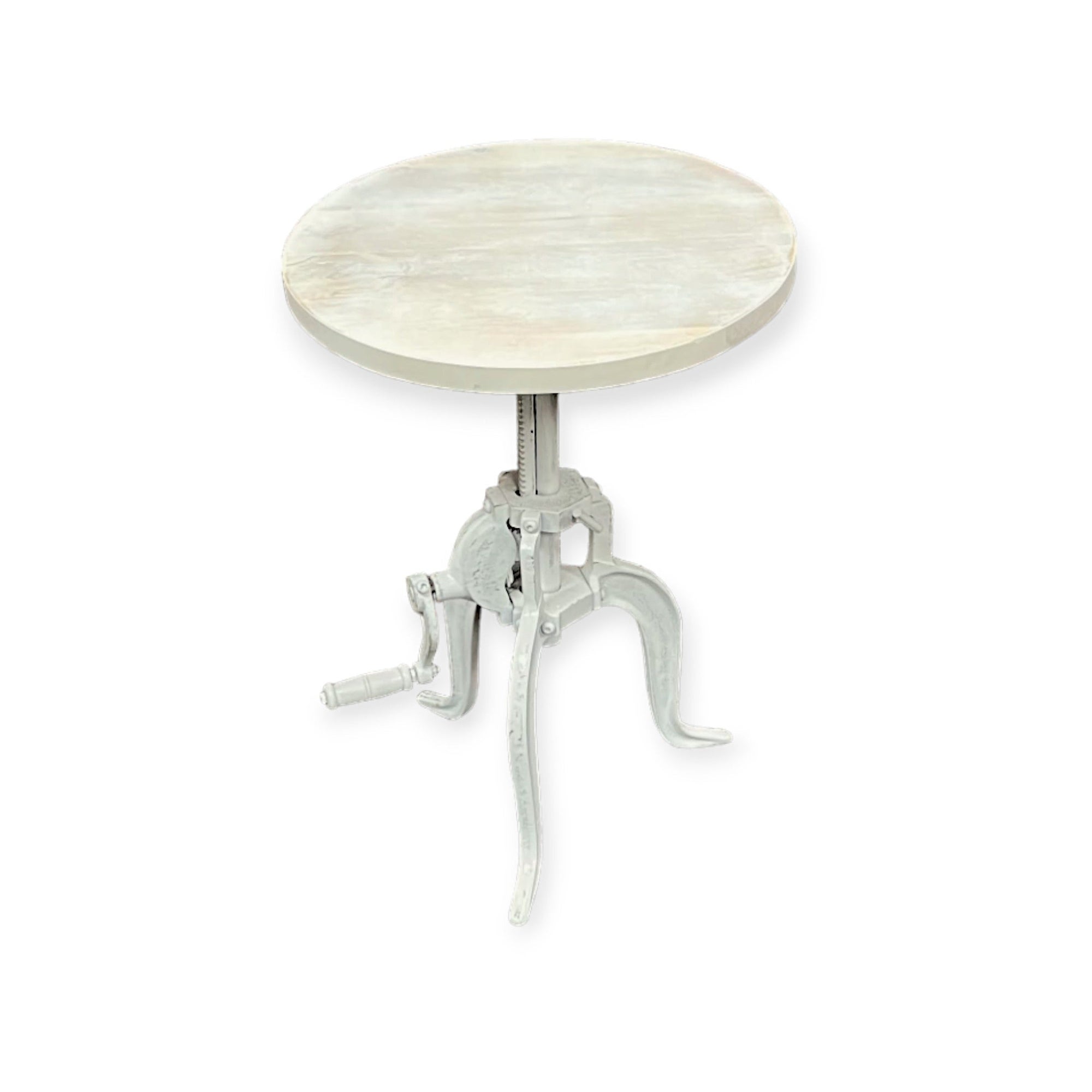 Kai Adjustable Crank Side Table, Antique White - Wholesale boho from North American Country Home, Canada