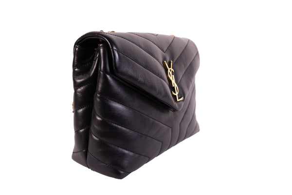 Saint Laurent Black LouLou Quilted Leather Shoulder Bag - Wholesale accessories from On Que Style, United States