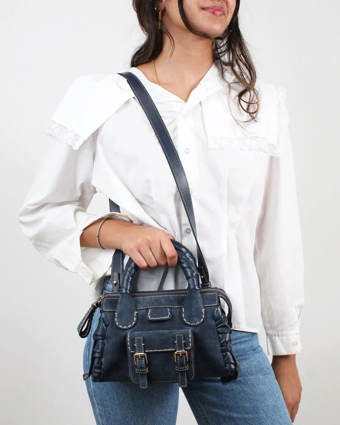 Blue Crossbody Bag - Wholesale accessories from Otra Vez Couture Consignment, United States