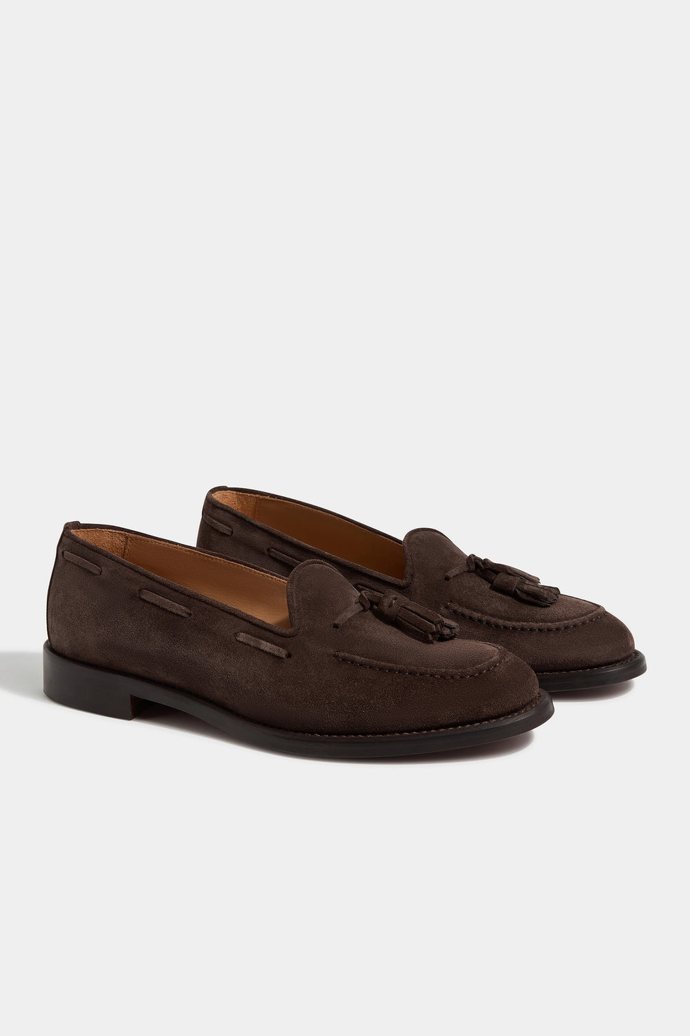 Brown suede tassel loafers - Made In Italy - Wholesale boutique from Pini Parma, Italy