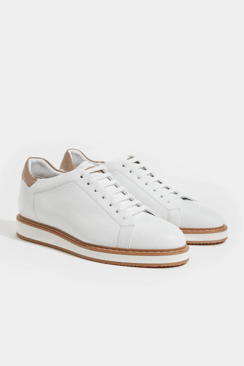 White grained sneakers - Made in Italy - Wholesale boutique from Pini Parma, Italy