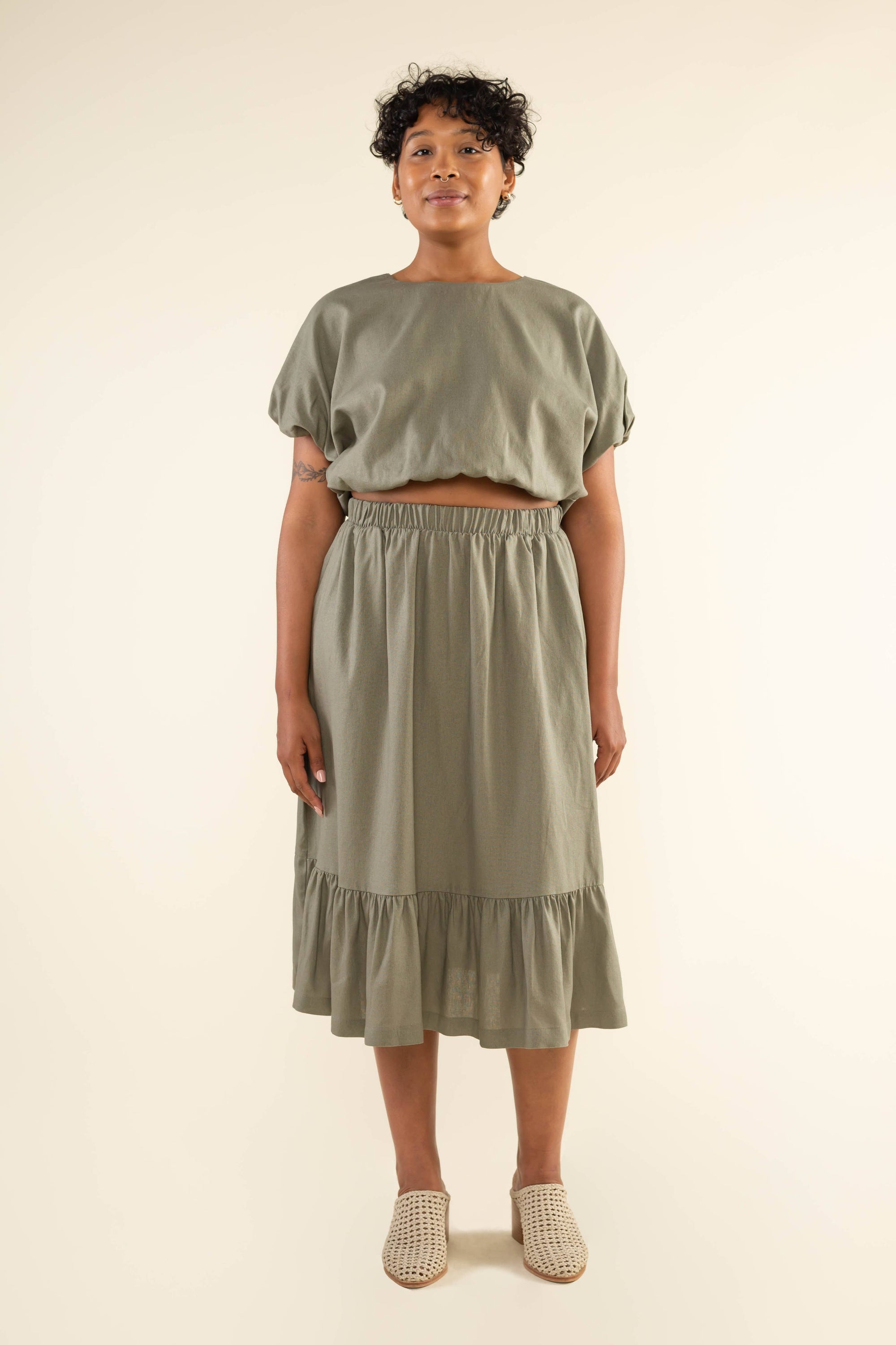 NLT Cedar Skirt Khaki Green 1XL - Wholesale budget from Plus BKLYN, United States