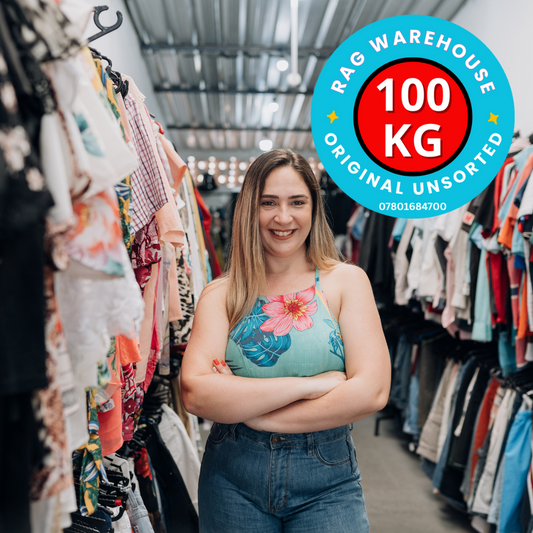 Wholesale Clothing Parcel 100kg – Unsorted UK Second Hand Clothes - Wholesale budget from Rag Warehouse, United Kingdom
