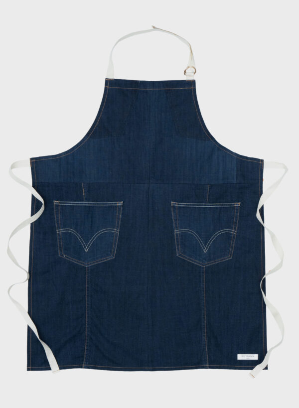 Dark Blue Denim Apron - Wholesale casual from RE-RUNN, United Kingdom