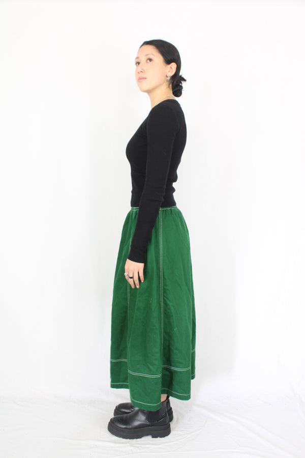 Kowtow - Green Flowy Skirt - Wholesale accessories from Recycle Boutique, New Zealand