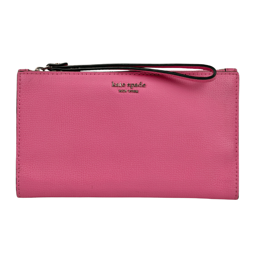 KATE SPADE Pink Pebbed Leather Wristlet Pouch And Wallet One Size - Wholesale budget from Reliked, United Kingdom