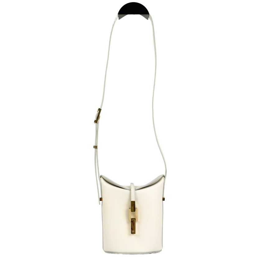 SIRIVANNAVARI Ivory White Smooth Leather Box Bag - Wholesale budget from Reliked, United Kingdom
