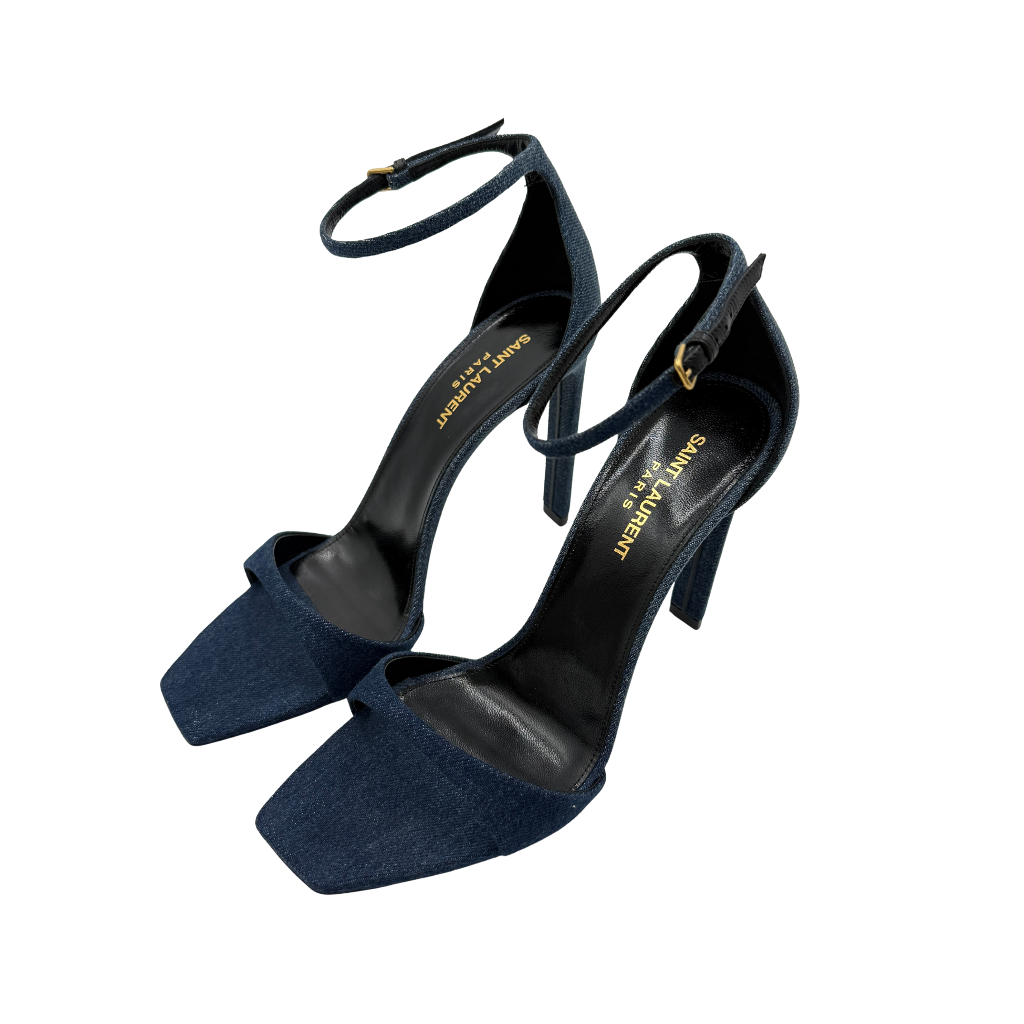 Saint Laurent Bea Denim Strap Heels (Size 39) - Wholesale casual from Reluxify, Canada