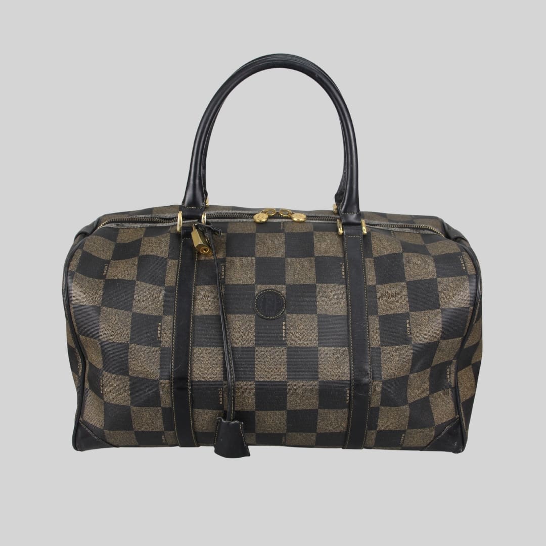 Fendi Excellent Pequin Check Boston Bag - Wholesale bags from RETOLD, United Arab Emirates