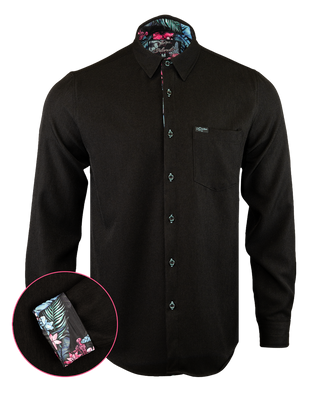 Island Time (Black) Dress Shirt - Wholesale boho from Retro Rifle, United States