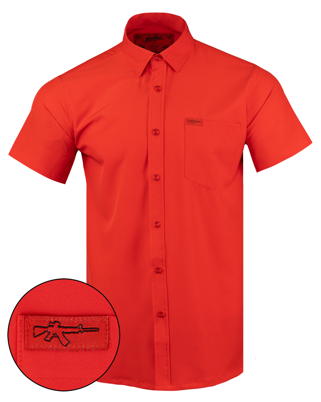 Solid Button Down (Red) - Wholesale accessories from Retro Rifle, United States