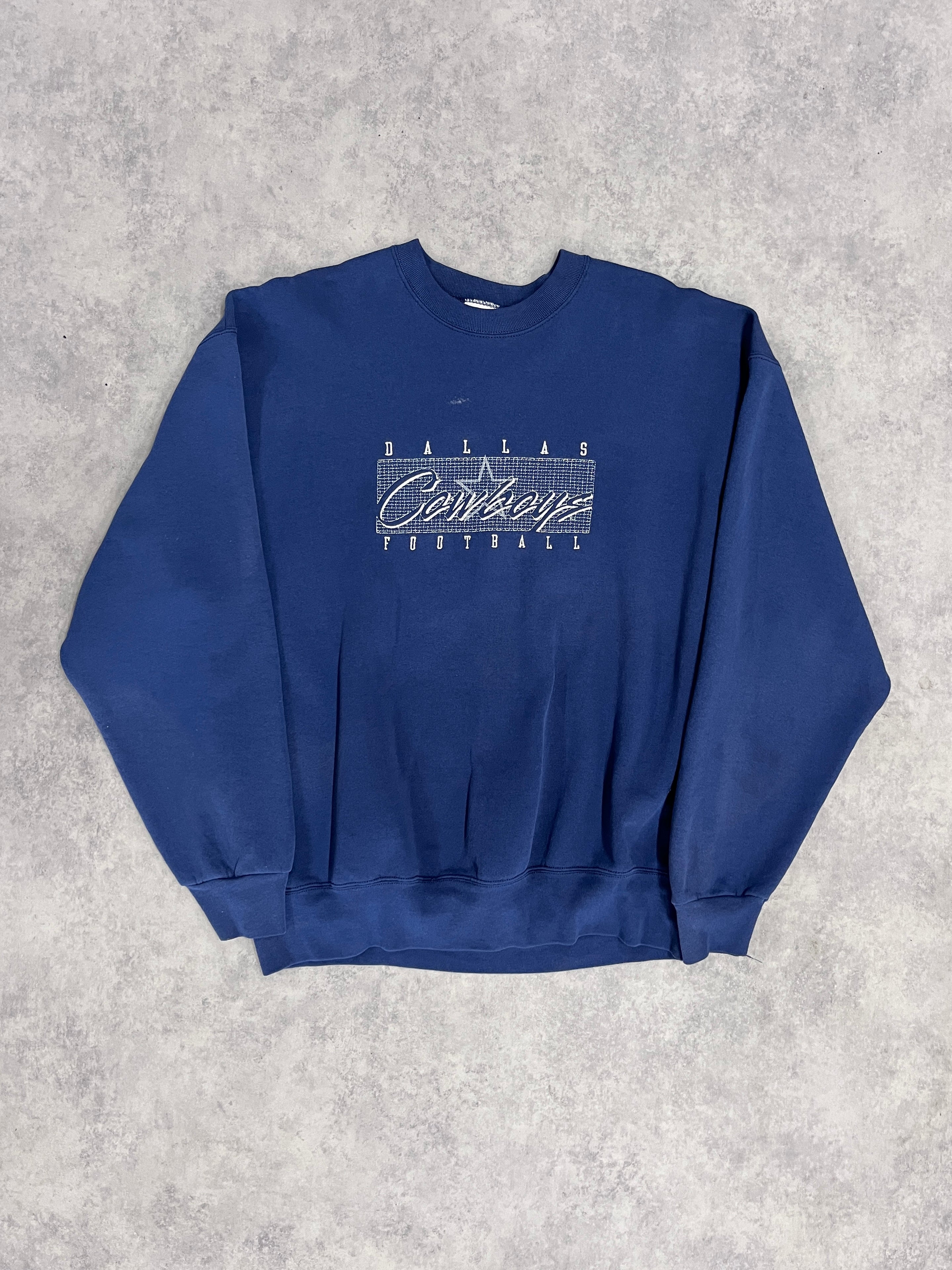 Vintage Dallas Cowboys Sweater Blue // X-Large - Wholesale 80s from rhaghouse, Germany