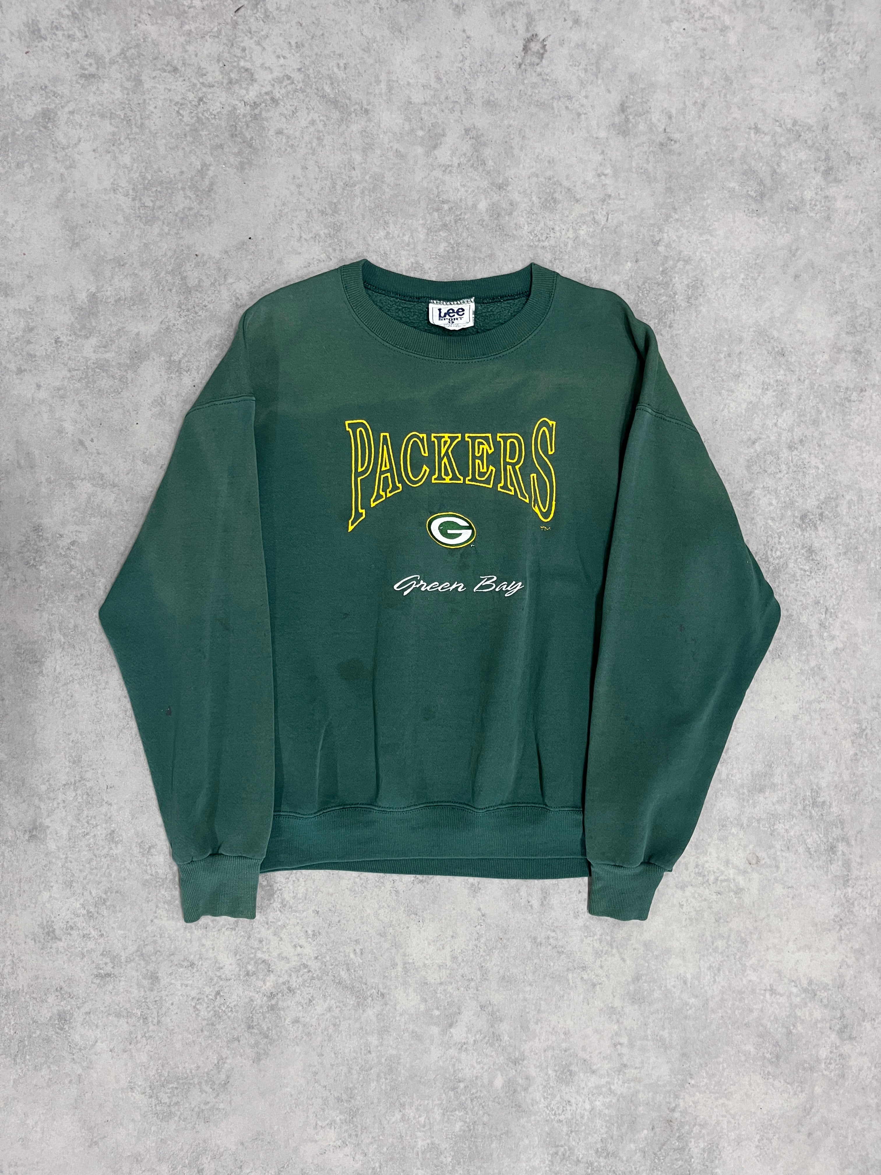 Vintage “Green Bay” Packers Sweater Green // Large - Wholesale 80s from rhaghouse, Germany