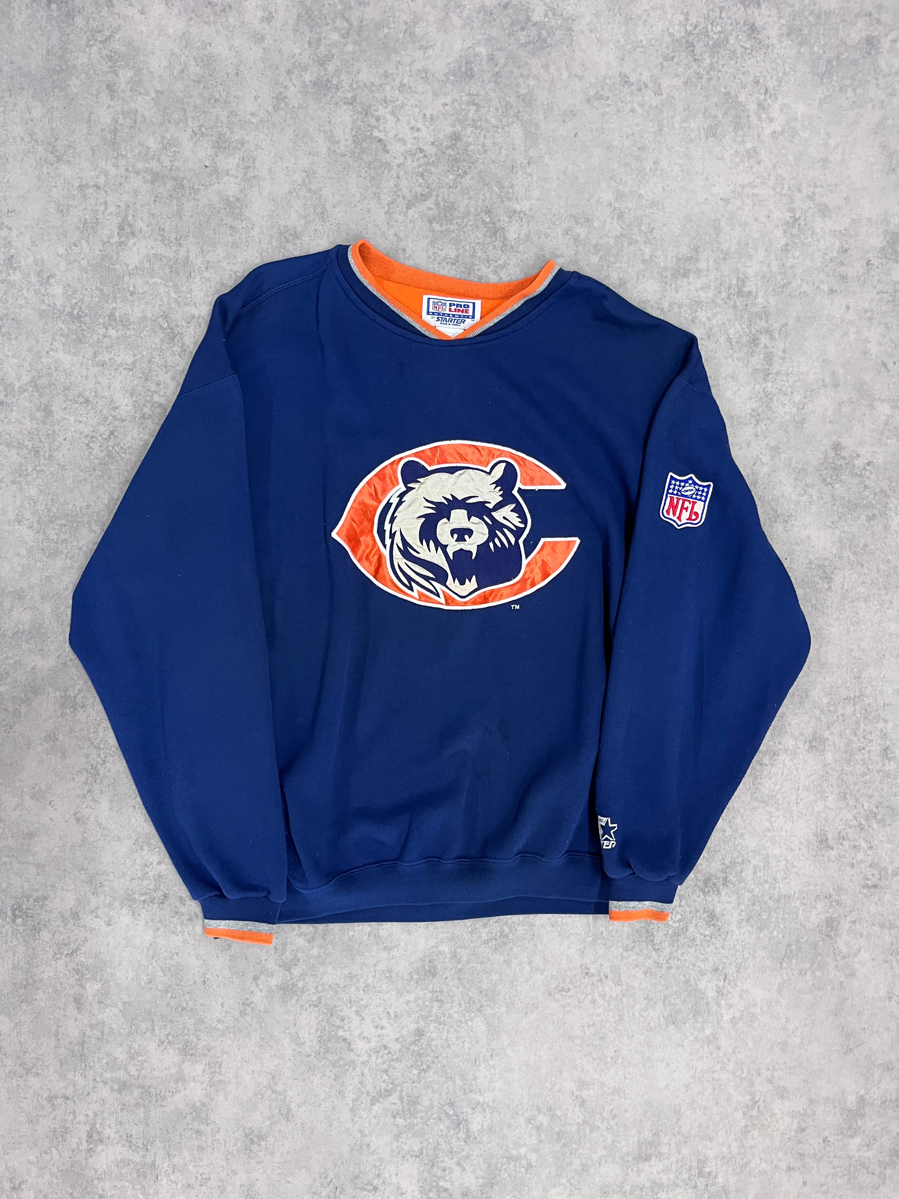 Vintage NFL Chicago Bears Sweater Blue // X-Large - Wholesale 80s from rhaghouse, Germany