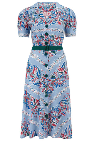 Charlene Shirtwaister Dress in Polynesia Print, True 1950s Vintage Hawaiian Style - Wholesale dresses from Rock n Romance, United Kingdom