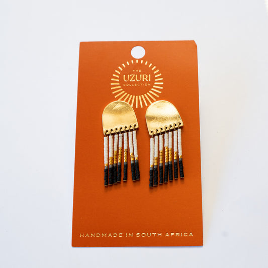 STUD FRINGE - BLACK - Wholesale accessories from Roshell Designs, South Africa