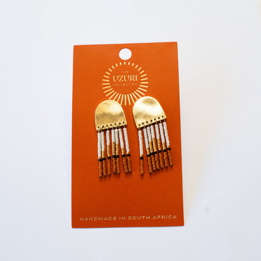 STUD FRINGE - RUST - Wholesale accessories from Roshell Designs, South Africa