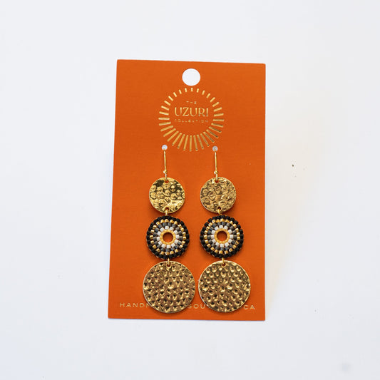 UZURI 3 ROUND - BLACK - Wholesale accessories from Roshell Designs, South Africa