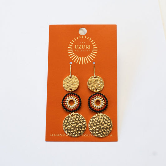 UZURI 3 ROUND - RUST - Wholesale accessories from Roshell Designs, South Africa