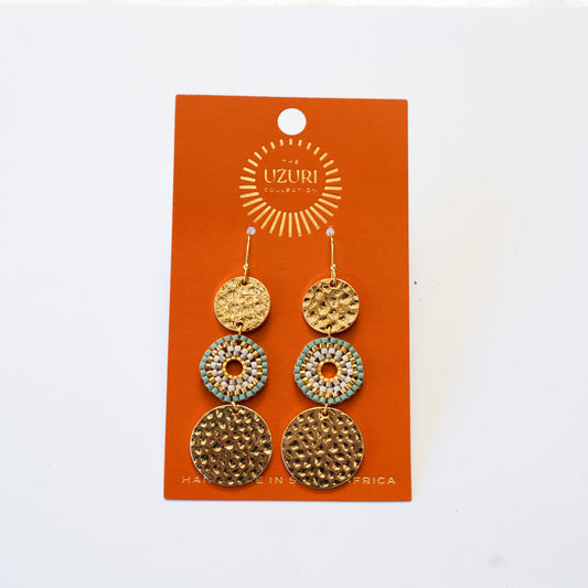 UZURI 3 ROUND - SAGE GREEN - Wholesale accessories from Roshell Designs, South Africa