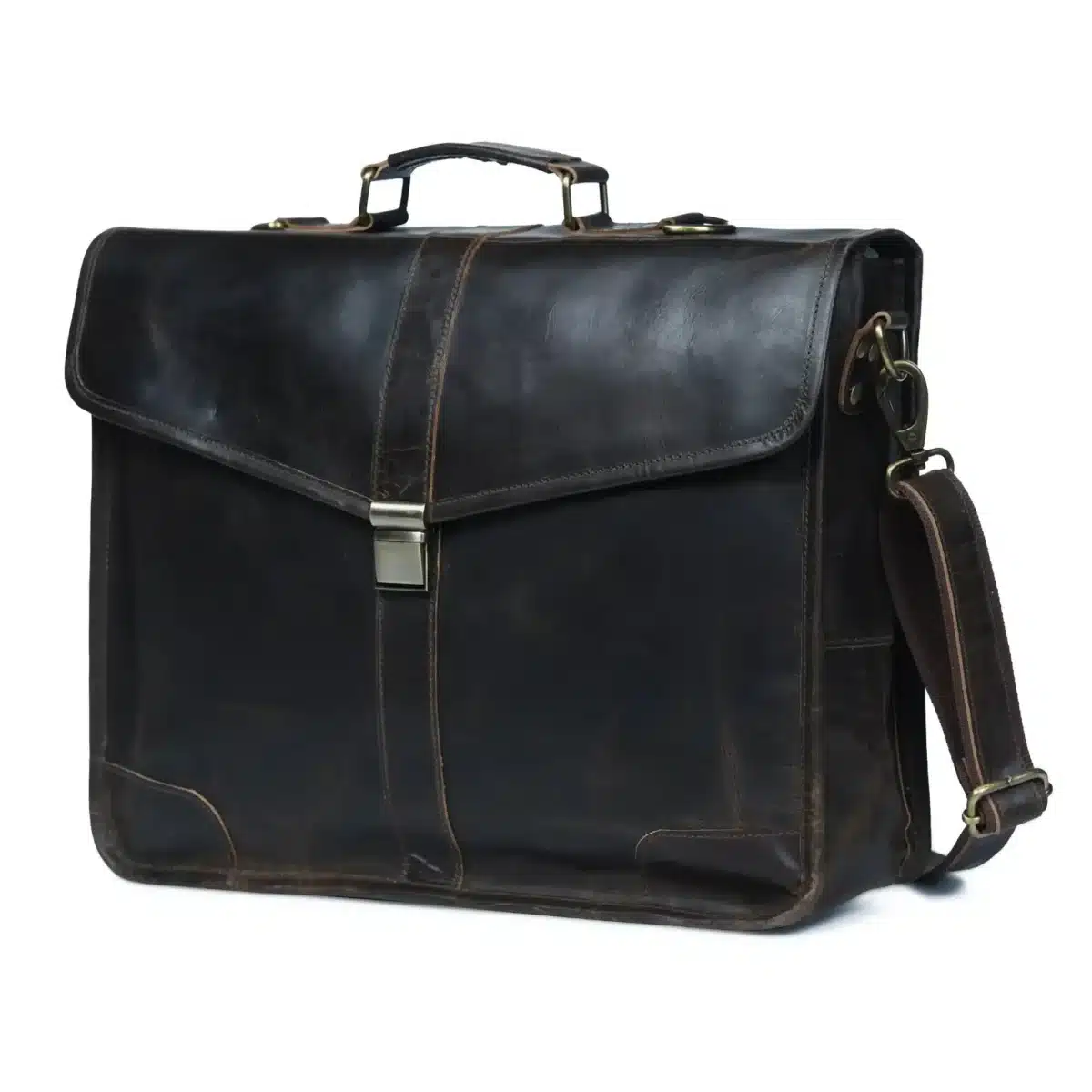 Mens Leather Briefcase – Classic Expedition Leather Briefcase - Wholesale bags from Saint Stag, 