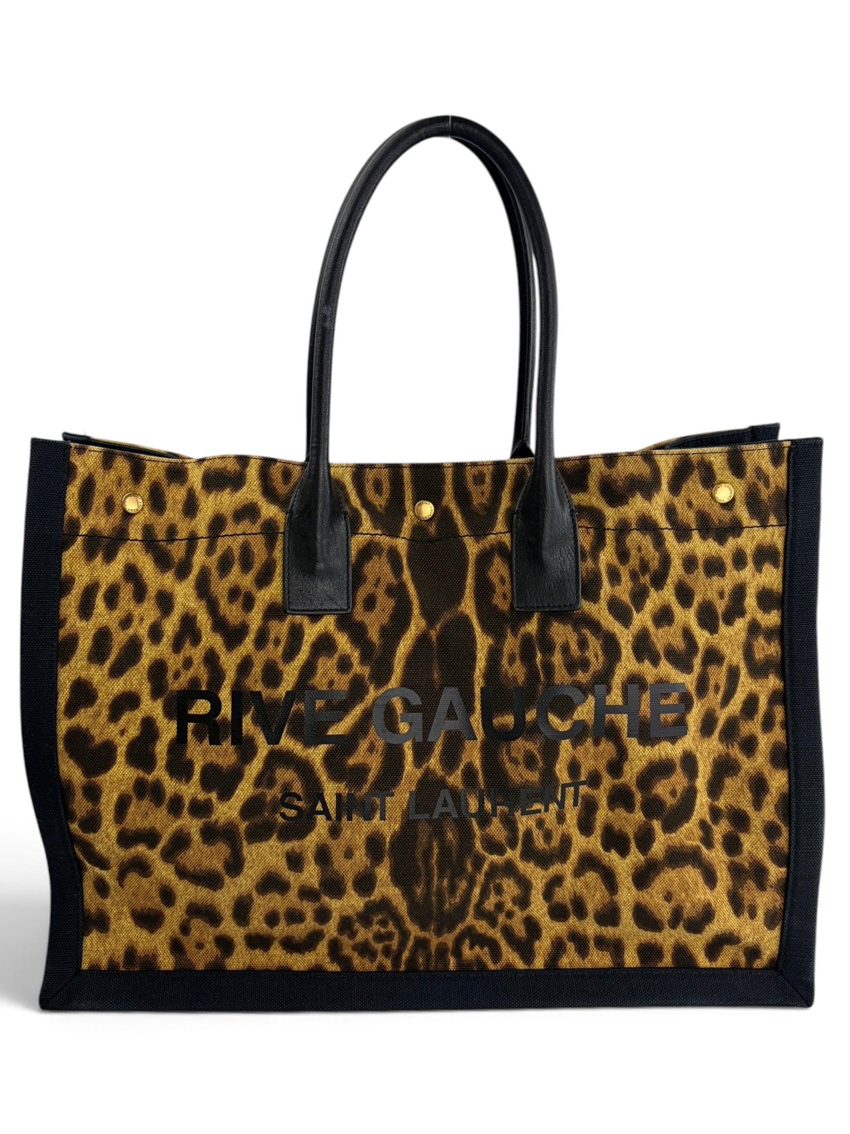 Saint Laurent Leopard Rive Gauche Large Tote - Wholesale accessories from Season 2 Consign, United States