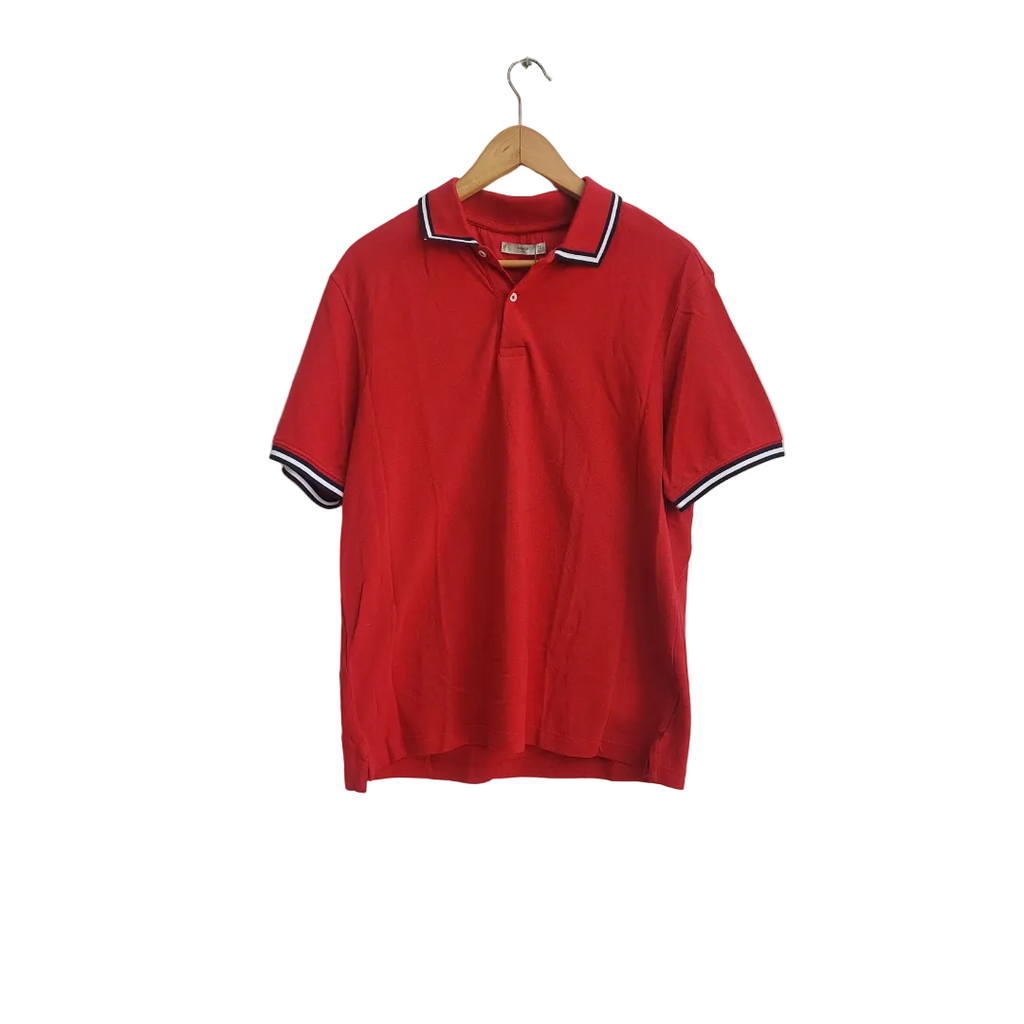 Mango Men's Red 100% Cotton Collared Polo Shirt - Wholesale accessories from Secret Stash, Pakistan