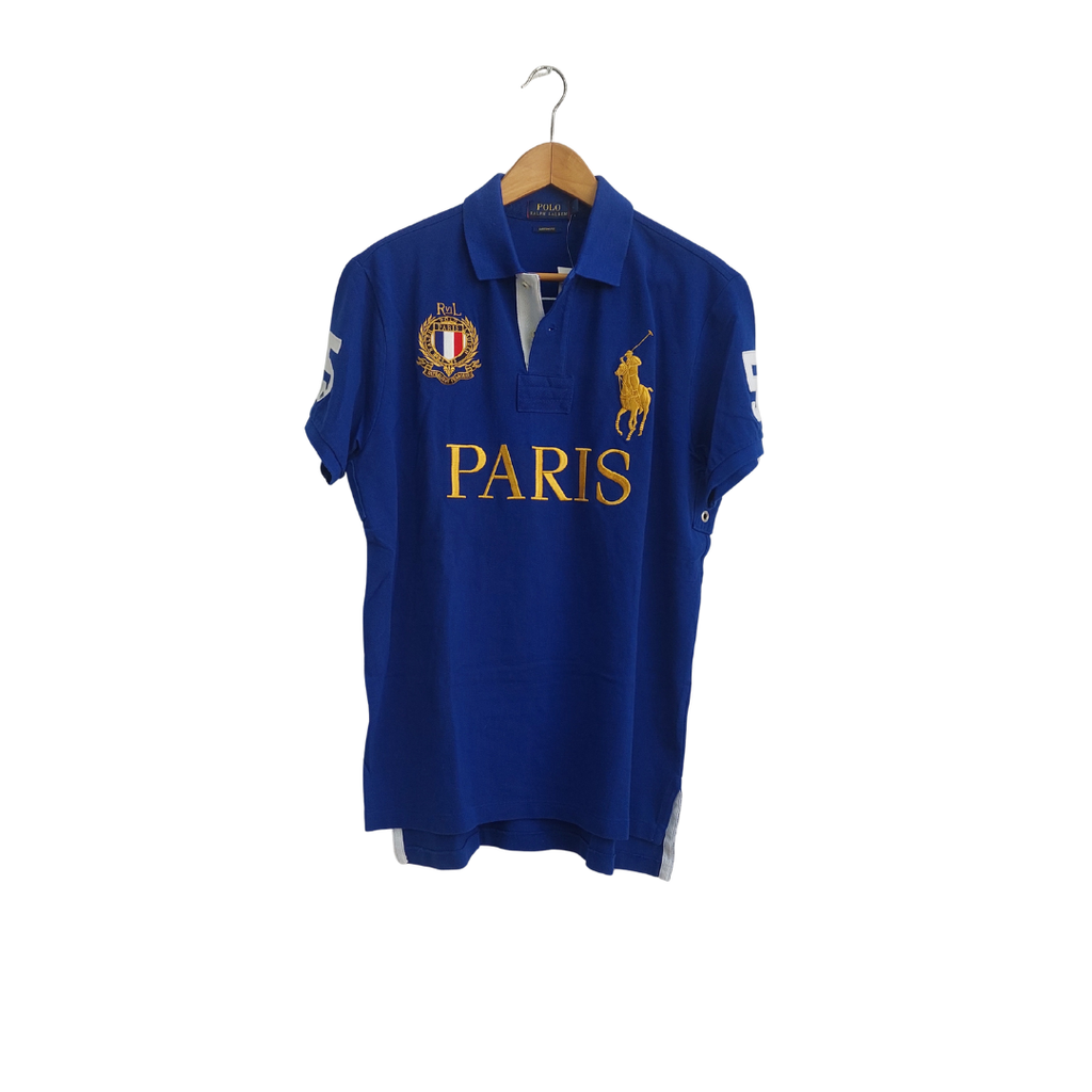 Polo Ralph Lauren Men's Blue Paris Big Pony Polo Shirt - Wholesale accessories from Secret Stash, Pakistan