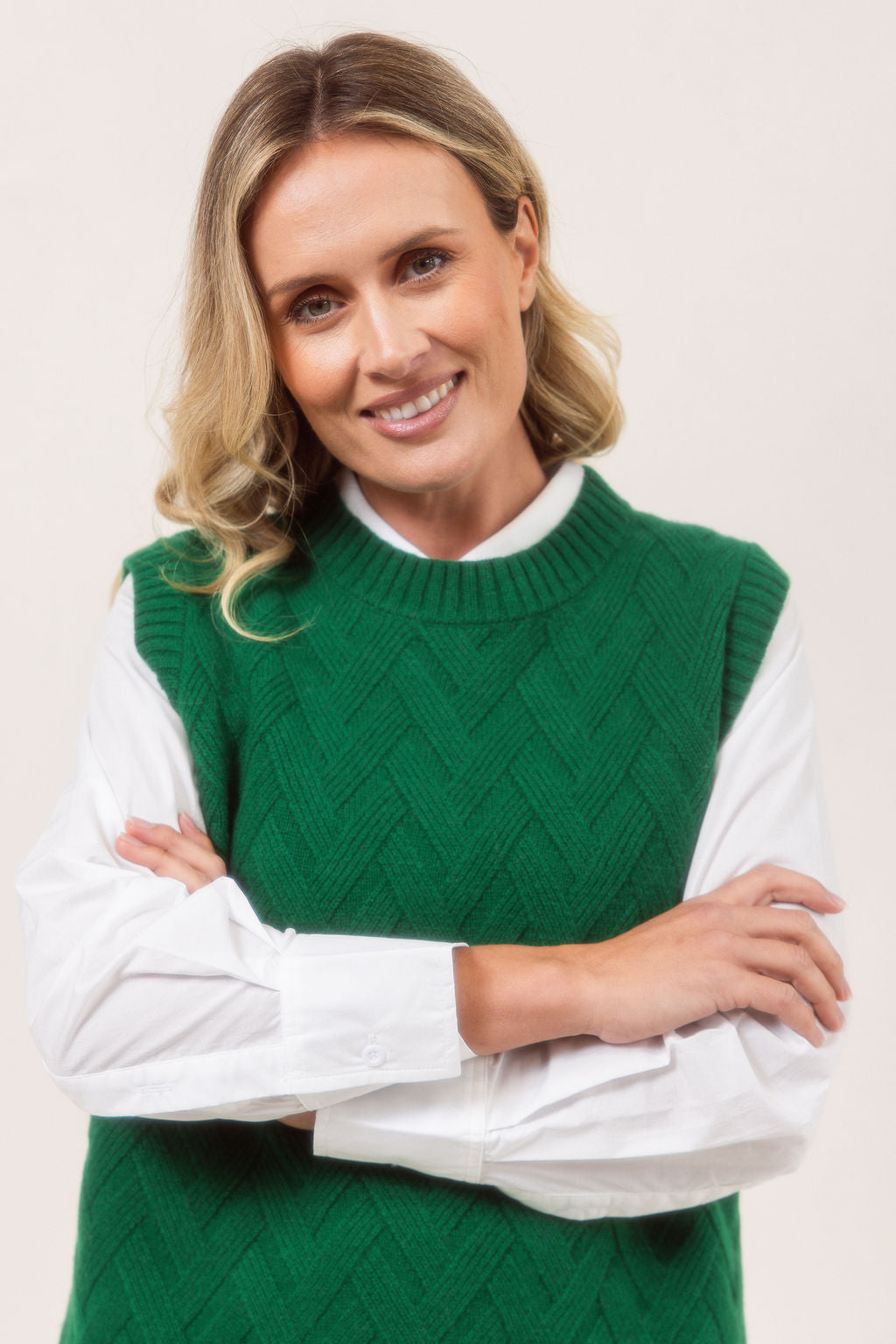 Merino Wool Lattice Vest - Wholesale boho from See Saw Clothing, Australia