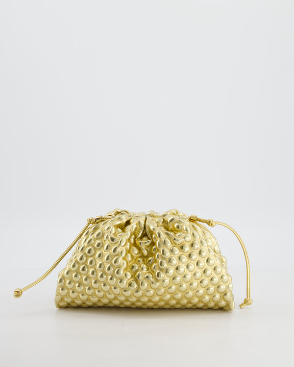 Bottega Veneta Gold Mini Pouch Bubble Wrap Clutch Bag - Wholesale boutique from Sellier Knightsbridge, United Kingdom