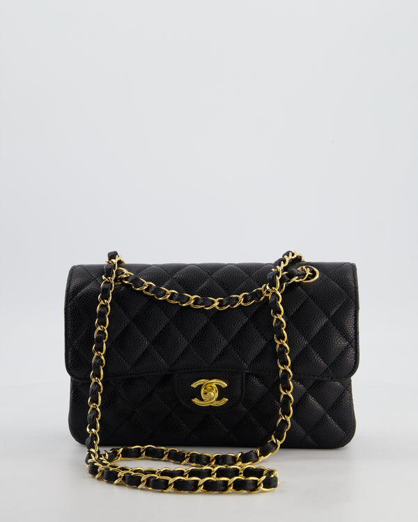 Chanel Black Small Classic Double Flap Bag in Caviar Leather with Gold Hardware - Wholesale boutique from Sellier Knightsbridge, United Kingdom
