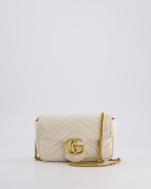 Gucci White GG Marmont Calfskin Mini Cross Body Bag - Wholesale accessories from Sellier Knightsbridge, United Kingdom