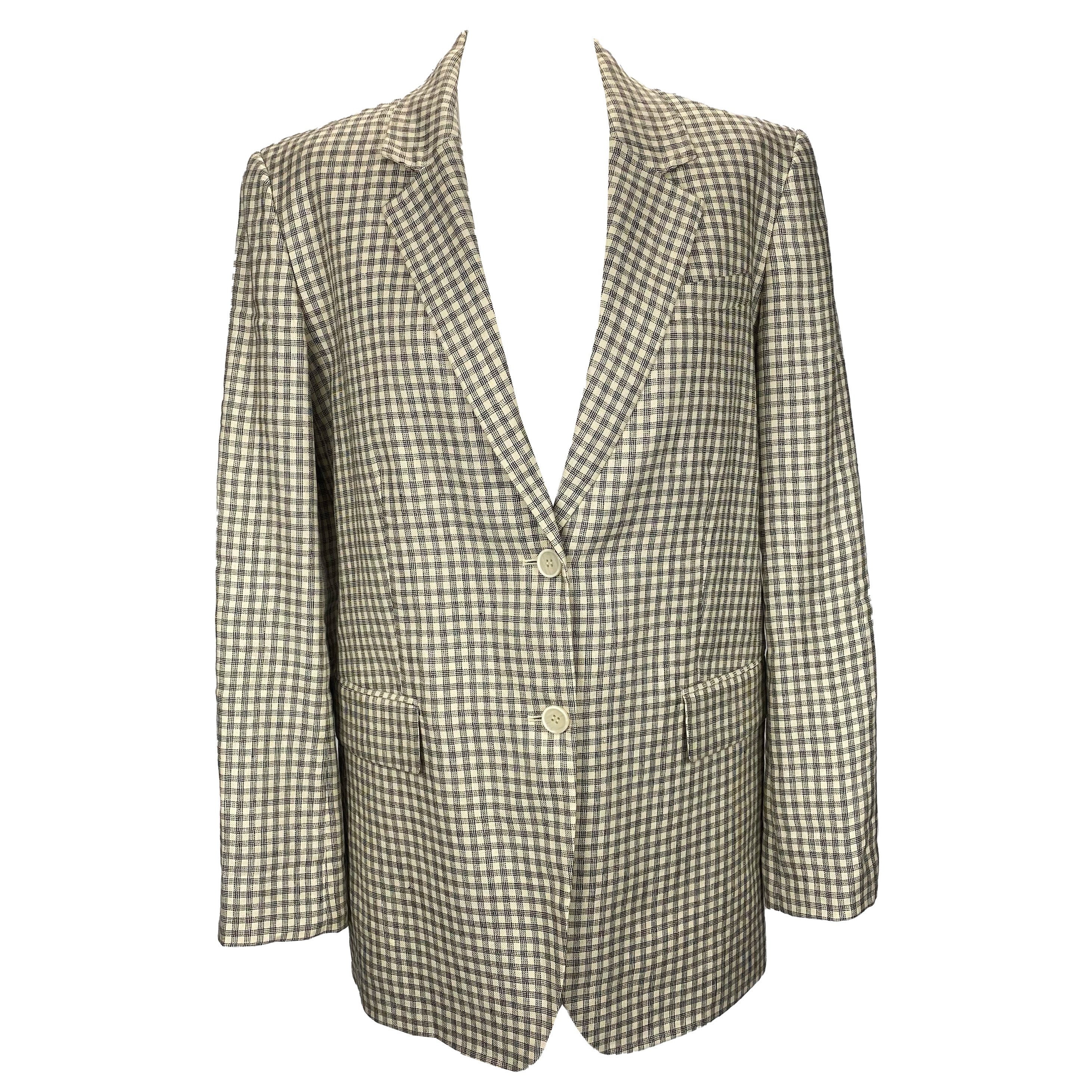 Theory New £495 Black & Cream Check Jacket S - Wholesale designer from Shonamac, United Kingdom